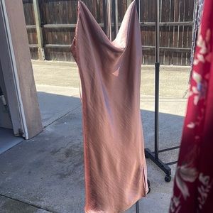 Silky Blush Pink Slip Dress